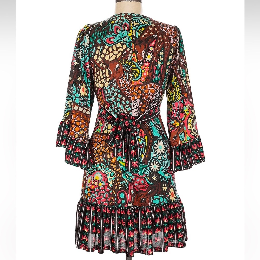 Vintage Betsey Johnson Runway 2000’s Y2K Bambi Deer Print Runway Dress Size 6 S - Picture 2 of 9